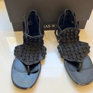 Thomas Wylde Skull Studded Sandals
